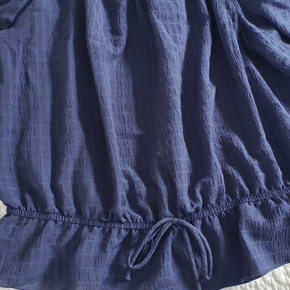 NWT: BCX Off the Shoulder Denim Blue Top - Picture 6 of 6